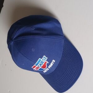 CARQUEST‎ Hat Cap Velcro Strap Back Adult One Size Blue Red Embroidered Logo